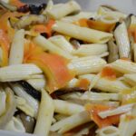 Macarrones de Espelta con setas y zanahoria
