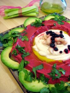 Dip de colores con crudités