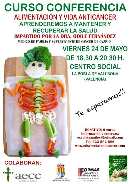 Curso Conferencia Alimentación y Vida Anticáncer. Dra. Odile Fernández