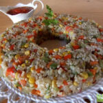 Wok de arroz integral y verduras