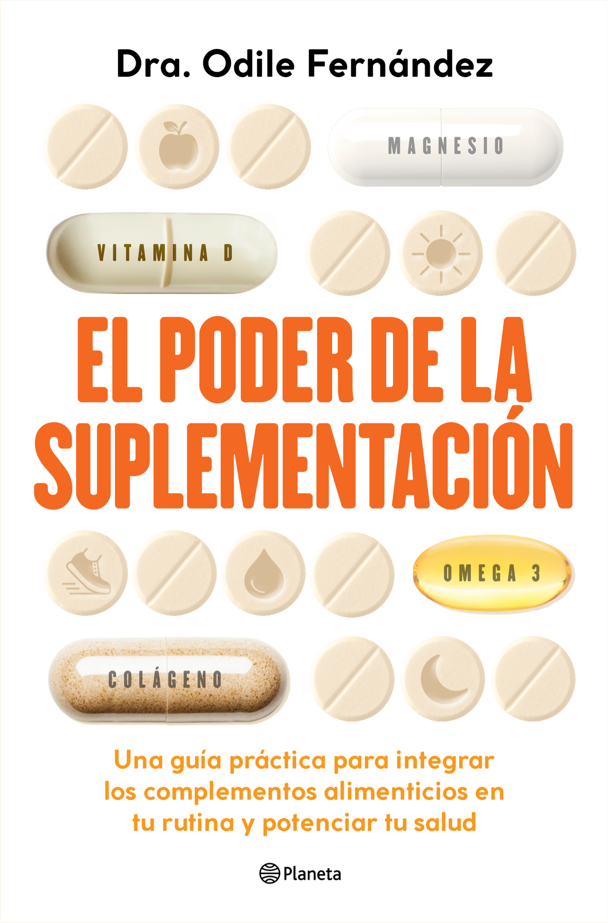 Portada del libro El poder de la suplementacion de Dra. Odile Fernandez con Magnesio y Vitamina D