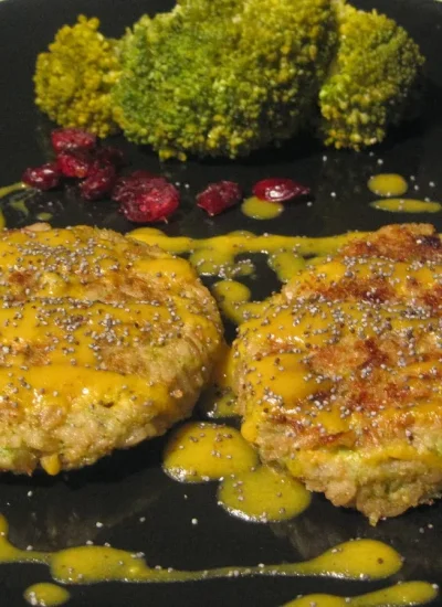 Hamburguesas de avena con brócoli