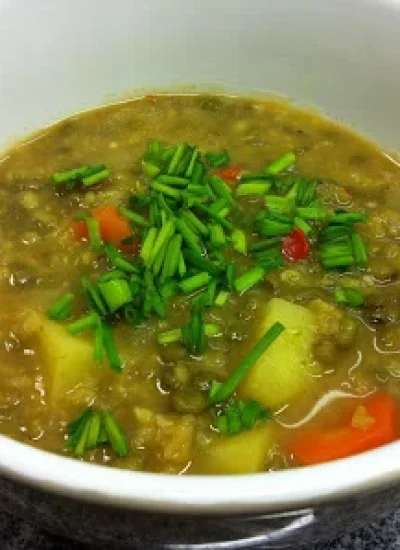 Sopa de soja verde