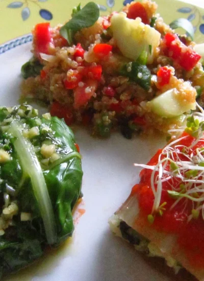 Delicias de acelgas con quinoa