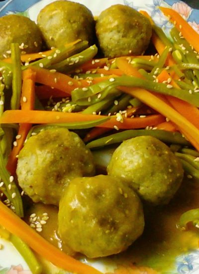 Albóndigas con salsa de miso